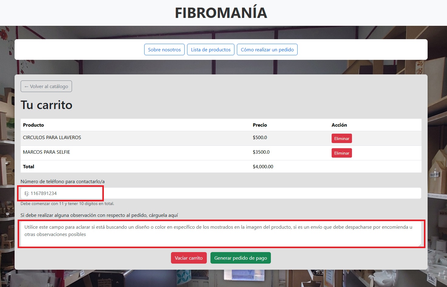 Formulario de contacto